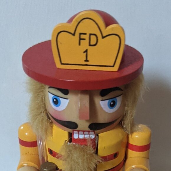 NWT 6" Mini Wooden Fireman Nutcracker Christmas Holiday Home Decor Collectible - Picture 2 of 10